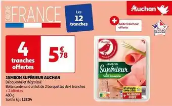 Auchan Auchan - jambon supérieur offre