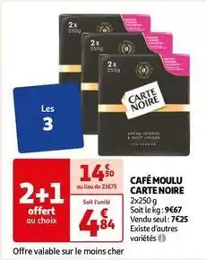 Auchan Carte noire - café moulu offre