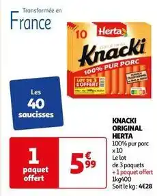 Auchan Herta - knacki original offre