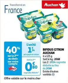 Auchan Auchan - bifidus citron offre