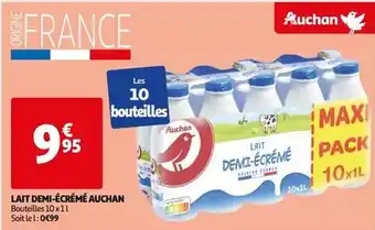 Auchan Auchan - lait demi-écrémé offre