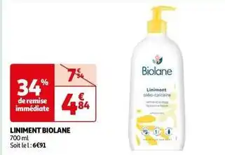 Auchan Biolane - liniment offre