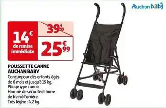 Auchan Auchan - poussette canne baby offre