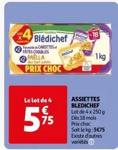 Auchan Blédichef - assiettes offre