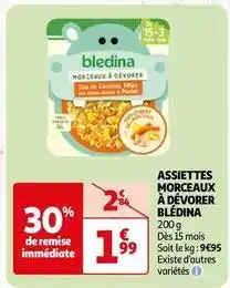 Auchan Blédina - assiettes morceaux à dévorer offre