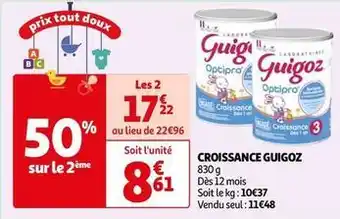 Auchan Guigoz - croissance offre