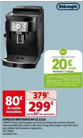 Auchan Delonghi - espresso broyeur ecam offre
