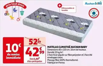 Auchan Auchan baby - matelas climatisé offre