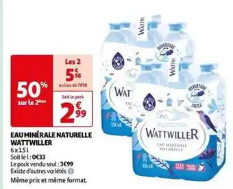 Auchan Wattwiller - eau minerale naturelle offre