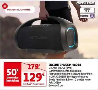 Auchan Muse - enceinte m 980 bt offre