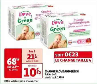 Auchan Love and green - changes offre