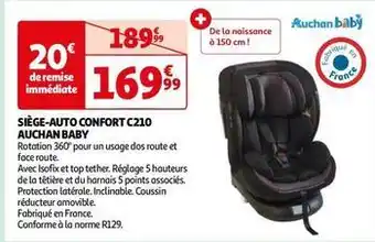 Auchan Auchan - siège-auto confort c210 baby offre