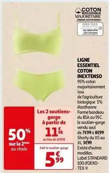 Auchan Inextenso - ligne essentiel coton offre