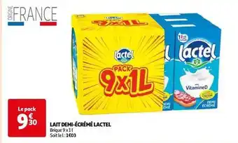 Auchan Lactel - lait demi écrémé offre