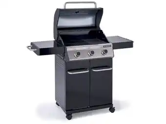 Weldom Barbecue au gaz - 142 x 55 x 114 cm - NATERIAL Kenton, 3 brûleurs, noir offre