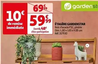 Auchan Gardenstar - étagère offre