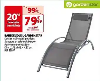 Auchan Gardenstar - bain de soleil offre