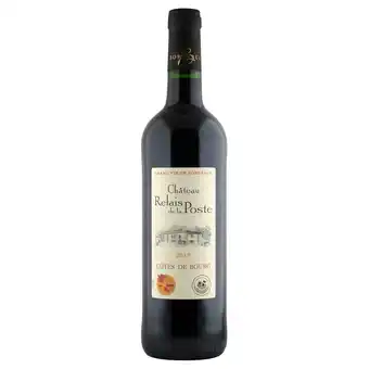E.Leclerc Château Relais de la Poste, 2019 - Côtes de Bourg AOP - Rouge - 75 cl - étiquette abîmée offre