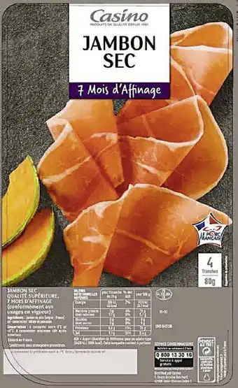 Spar JAMBON SEC 7 MOIS D’AFFINAGE offre