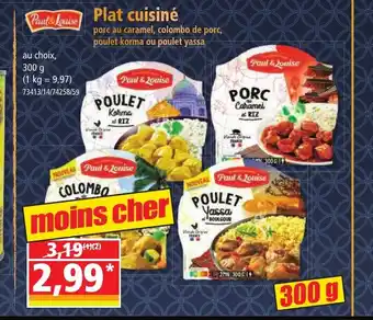 Norma Paul&Louise Plat cuisiné offre