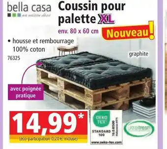 Norma bella casa Coussin pour palette XL offre