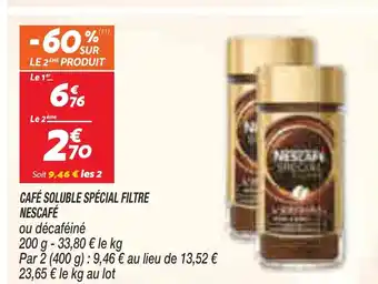 Netto CAFÉ SOLUBLE SPÉCIAL FILTRE NESCAFÉ offre