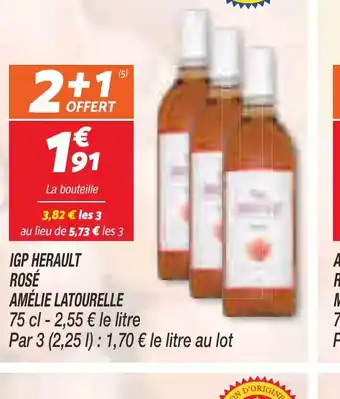 Netto IGP HERAULT ROSÉ AMÉLIE LATOURELLE offre