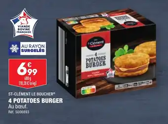 ALDI ST-CLÉMENT LE BOUCHER® 4 POTATOES BURGER offre