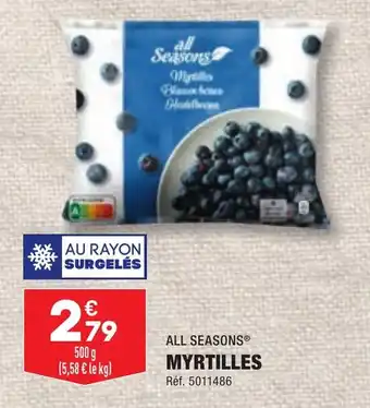 ALDI ALL SEASONS® MYRTILLES offre