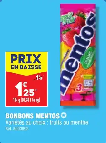 ALDI BONBONS MENTOS ✪ offre