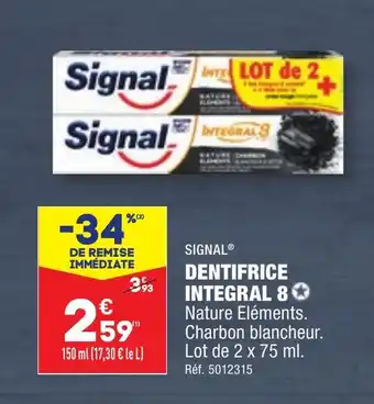 ALDI SIGNAL® DENTIFRICE INTEGRAL 8✪ offre