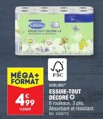 ALDI SUBLIMO® ESSUIE-TOUT DÉCORÉ✪ offre