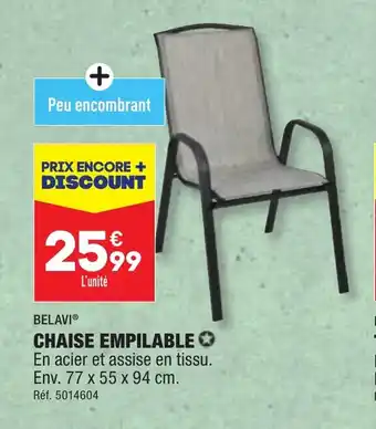 ALDI BELAVIⓇ CHAISE EMPILABLE ✪ offre