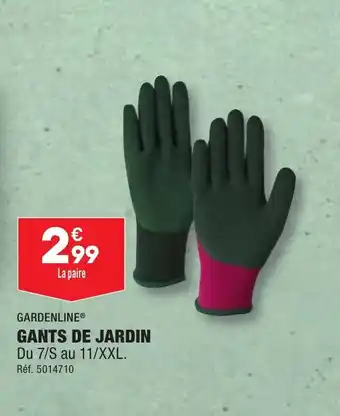 ALDI GARDENLINE® GANTS DE JARDIN offre