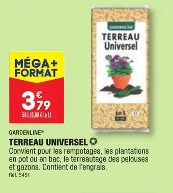 ALDI GARDENLINE® TERREAU UNIVERSEL ✪ offre