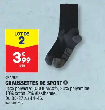 ALDI CRANE® CHAUSSETTES DE SPORT ✪ offre