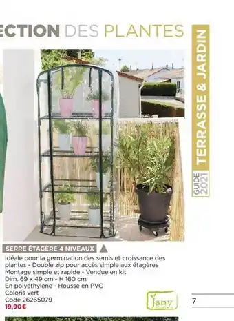 Bricomarché Serre étagère 4 Niveaux offre