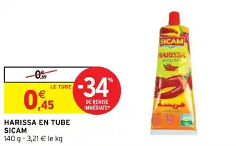 Intermarché HARISSA EN TUBE SICAM offre