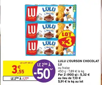 Intermarché LULU L'OURSON CHOCOLAT LU offre