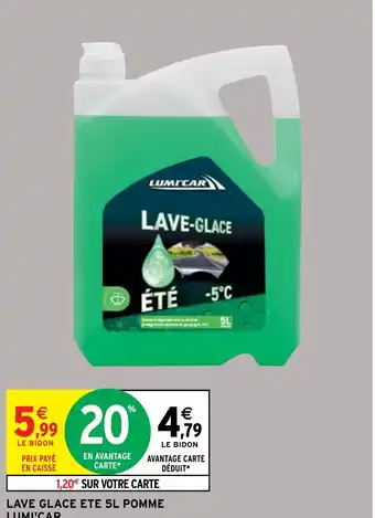 Intermarché LAVE GLACE ETE 5L POMME LUMI'CAR offre