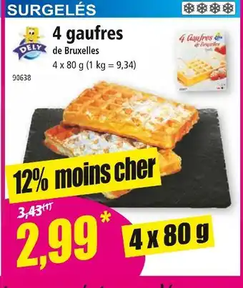 DELY 4 gaufres de Bruxelles