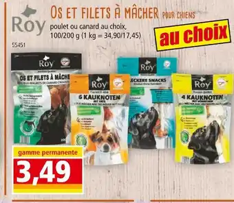 Norma Roy OS ET FILETS À MÂCHER POUR CHIENS offre
