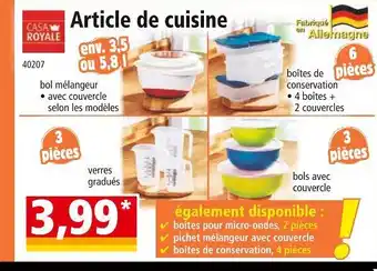 Norma CASA ROYALE Article de cuisine offre