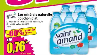Norma Saint Amand Eau minérale naturelle bouchon plat offre
