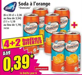 Norma SURF Soda à l’orange ”Oranciata” offre
