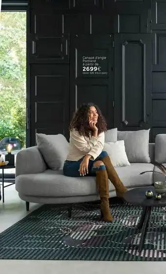H&H Canapé D'angle Portland offre