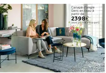 H&H Canapé D'angle Gent En Tissu offre