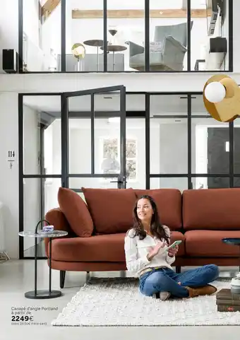 H&H Canapé D'angle Portland offre
