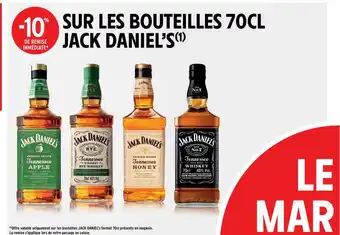 Intermarché Contact Les Bouteilles 70cl Jack Daniel's offre