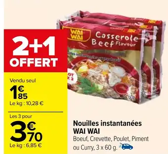 Carrefour Nouilles instantanées WAI WAI offre